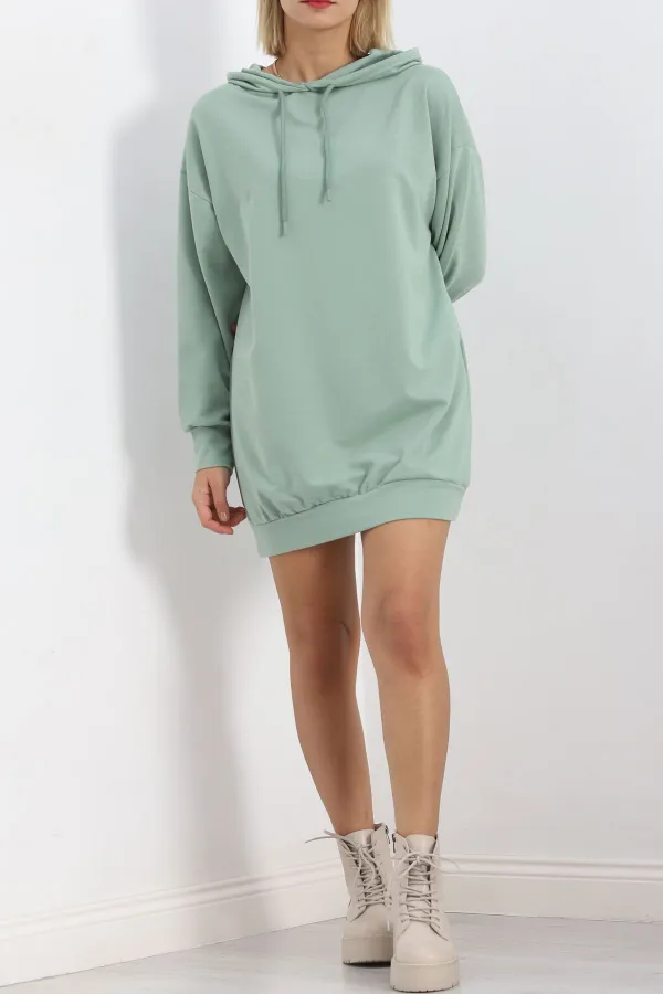 Oversize Kapşonlu Sweat Mint