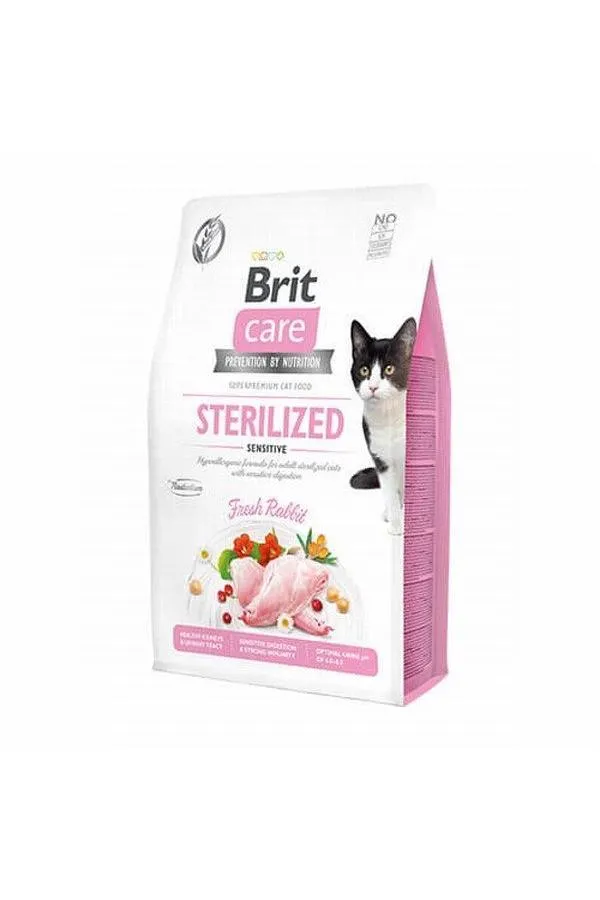 Brit Care Hipoalerjenik Sterilized Sensitive Tavşanlı Tahılsız Kısırlaştırımış Kedi Maması 7 Kg - Lisinya