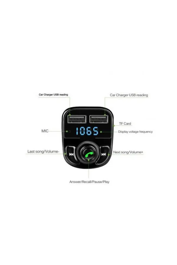 Bluetooth Fm Transmitter Car X8