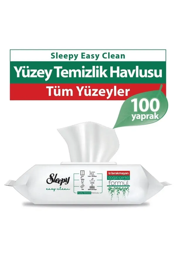 Easy Clean Parabensiz Yüzey Temizlik Havlusu Beyaz Sabun Kokusu 100 Yaprak - Lisinya