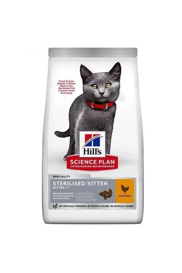 Hill's Sterilised Kitten Tavuklu Kısırlaştırılmış Yavru Kedi Maması 3 Kg - Lisinya