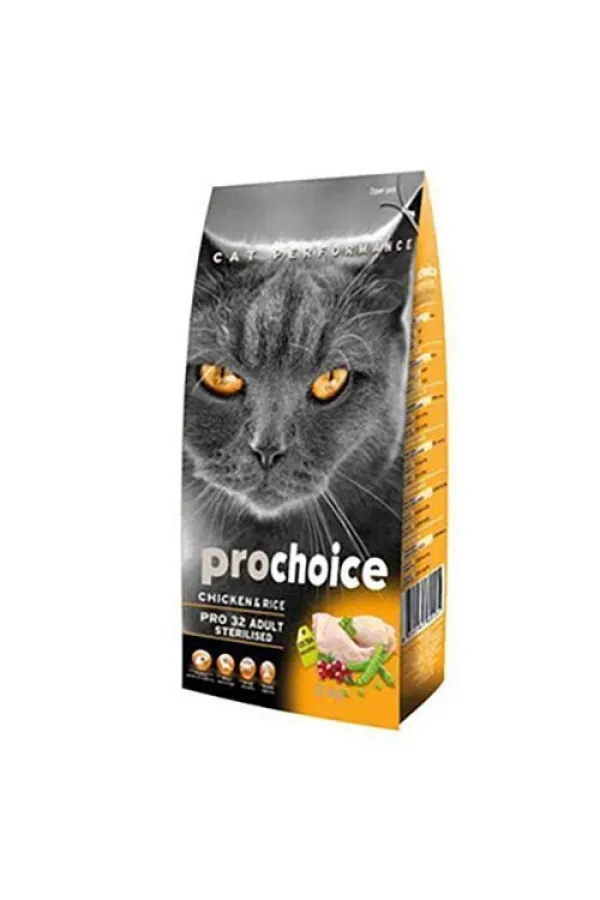 Pro Choice Pro32 Tavuklu ve Pirinçli Kısırlaştırılmış Kedi Maması 2 Kg - Lisinya