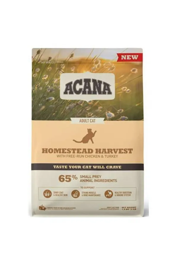 Acana Homestead Harvest Tavuklu Ve Hindili Yetişkin Kedi Maması 4,5 Kg - Lisinya