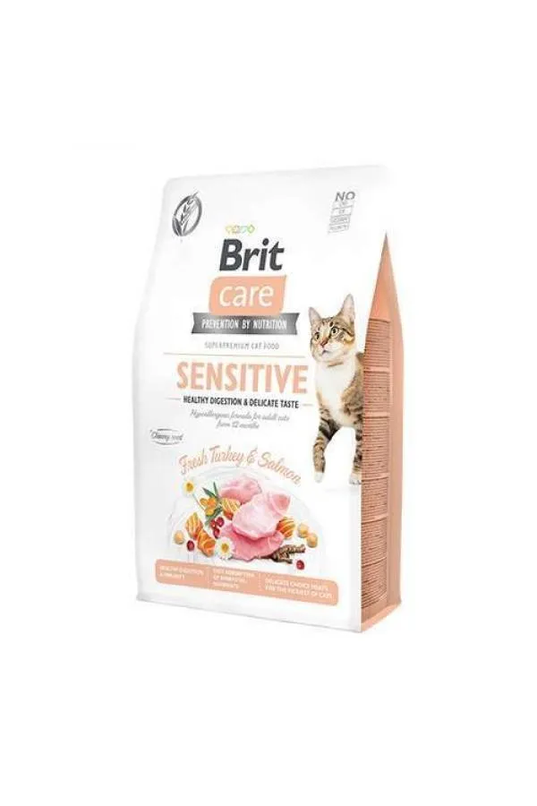 Brit Care Hipoalerjenik Sensitive Hindi ve Somonlu Tahılsız Hassas Kedi Maması 7 Kg - Lisinya