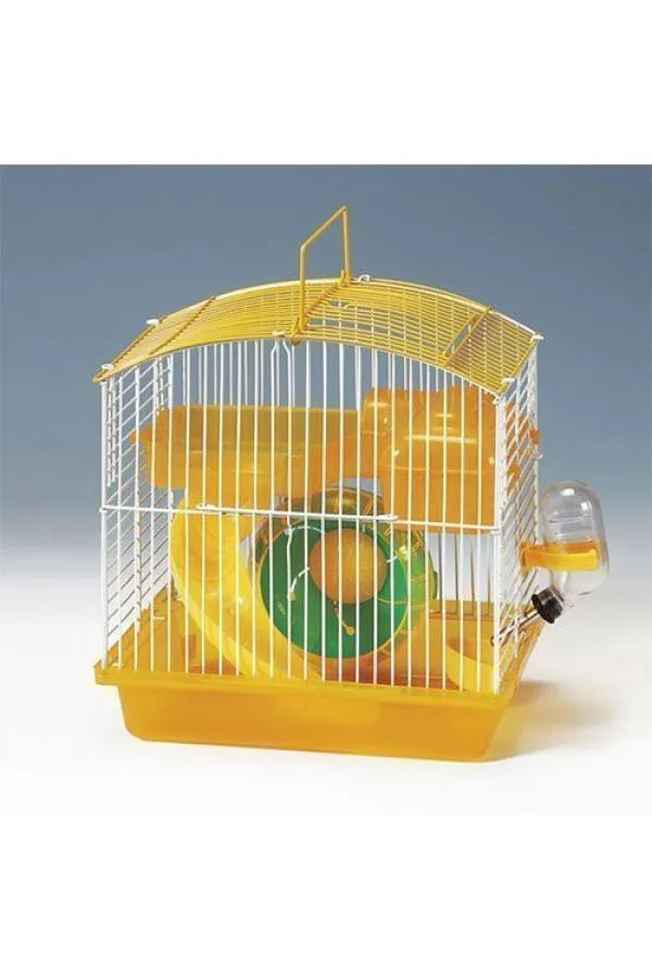 EuroGold Hamster Kafesi Sarı Beyaz 23x17x25 Cm - Lisinya