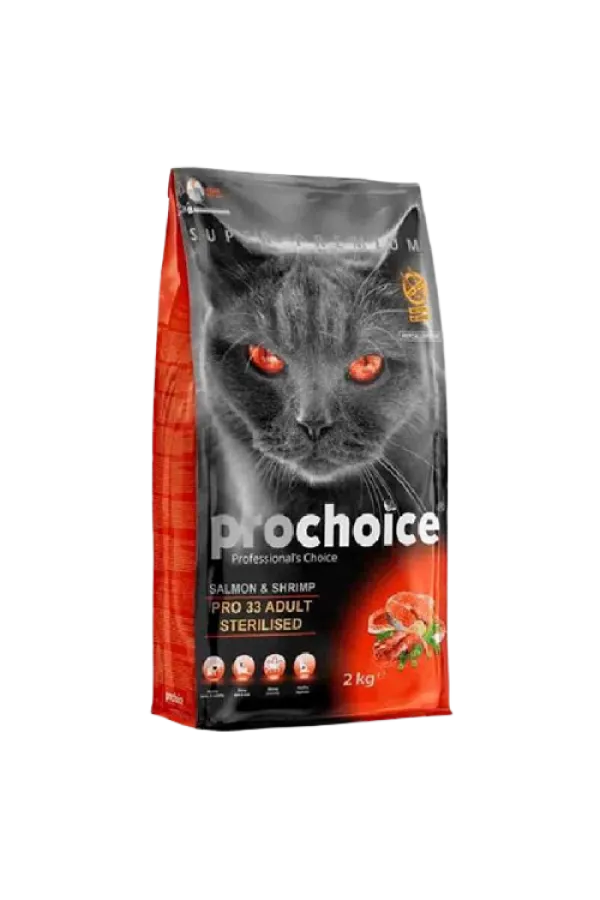 Pro Choice Pro33 Kısırlaştırılmış Somonlu Kedi Maması 2 Kg - Lisinya