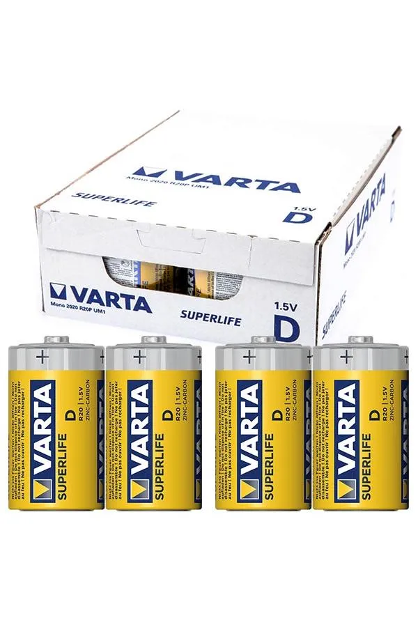 Varta Superlife Çinko Büyük D Boy Pil 24lü Paket