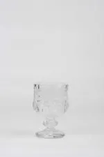 Ayaklı Kahve Yanı Bardağı Kristal Kesim Shot Bardak 7cm x 4 cm 6 Lı Set