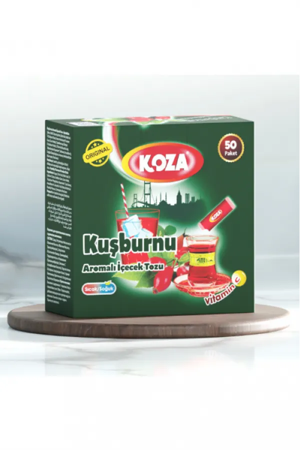 Koza Tek İçimlik Kuşburnu Aromalı Toz İçecek 50li