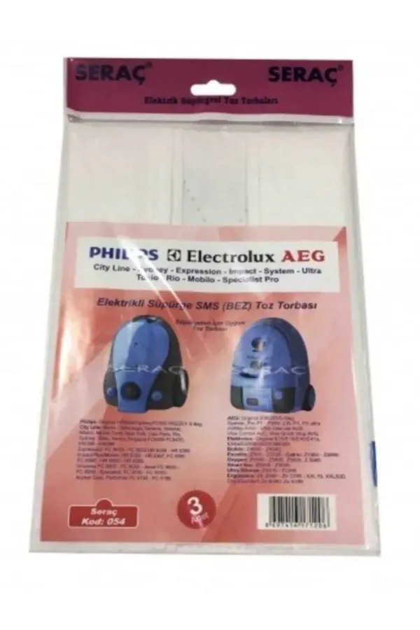 Elektrik Süpürgesi Toz Torbası 3 Lü Philips Sydney Electrolux Aeg