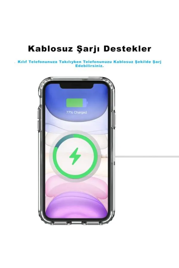 Iphone 12 Pro Kılıf Kamera Lens Korumalı Magsafe Destekli Şeffaf Darbe Emici Sert Kapak