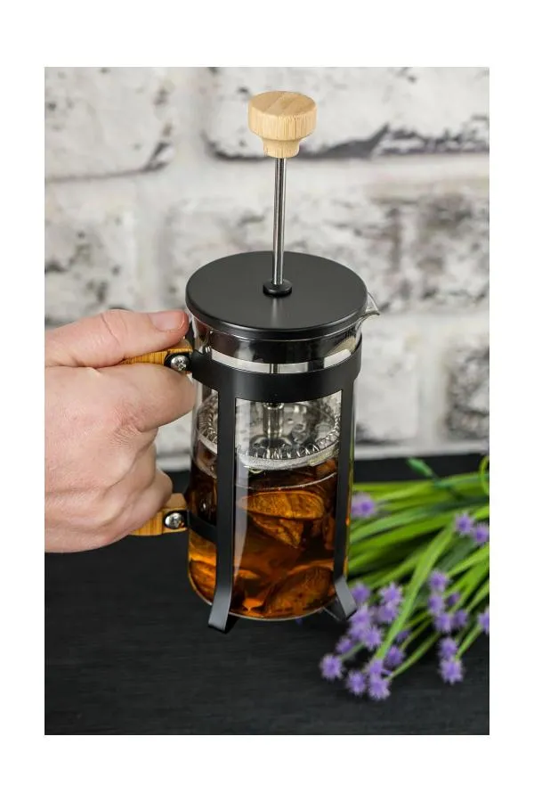 Lüx Cam 350 ml French Press Siyah