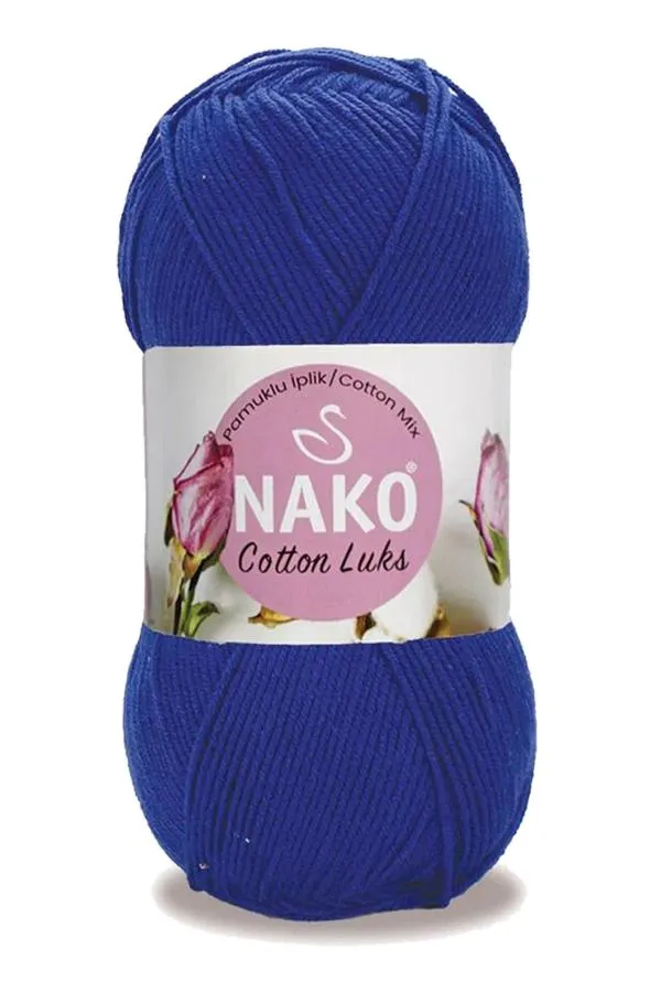 5 Adet Cotton Lüks Yelek Tunik Kazak Bluz Hırka İpi Yünü Saks Mavi 97561