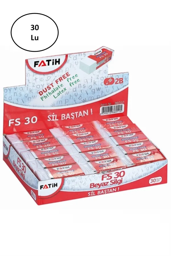 Fatih Fs30 Beyaz Silgi 30lu