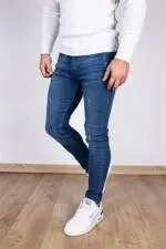 Erkek Koyu Mavi Denimrich Kot Pantolon