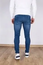 Erkek Koyu Mavi Denimrich Kot Pantolon