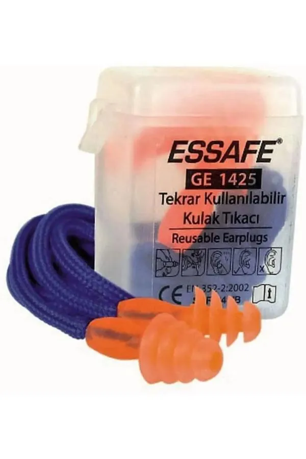 Essafe Gürültü Ve Ses Önleyici Kulak Tıkacı Ge1425 24db En 352-2 & Ce Belgeli