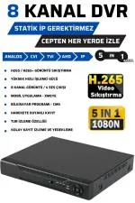 8 Kameralı 5mp Sony Lensli Full Hd 1080p Güvenlik Kamera Seti 1 Tb Hard Disk