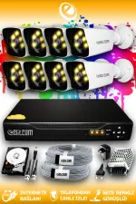 8 Full Hd Kamera Kare Set 320 Gb Hdd Dahil 8 Dış Mekan Renkli Gece Görüşlü Güvenlik Sistemi