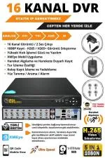 12 Kameralı Metal Panda Kasa Sony Lensli 1080P Full HD Gece Görüşlü Kamera Seti 500GB Hard Disk -12P