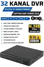 32 Kameralı 5mp Sony Lensli Full HD 1080P Güvenlik Kamera Seti 1 TB Hard disk