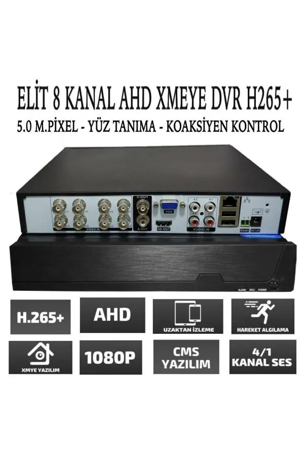 8 Kanal Ahd Dvr 1080N Xmeye Hibrit Kayıt Cihazı