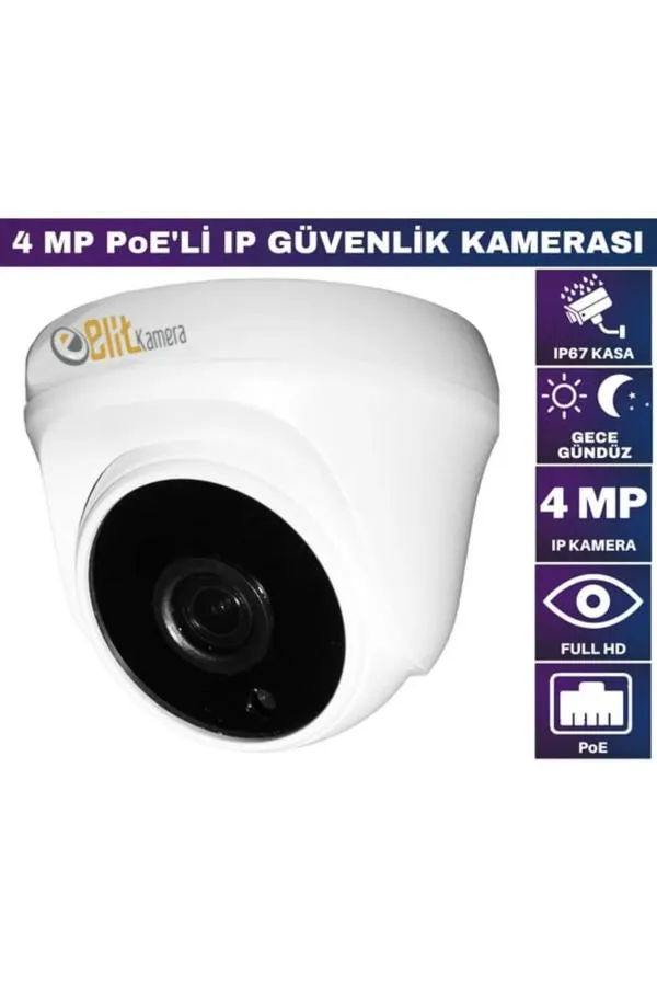 4 MP IP Dome Kamera 3.6mm 5 MP Sony Lens POELi