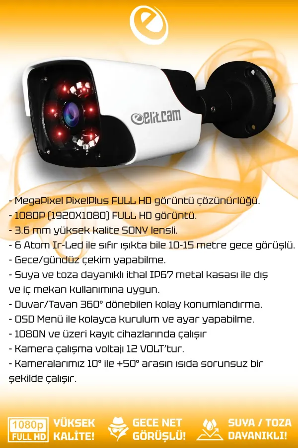 3 Full Hd Kamera Panda Set 320 Gb Hdd Dahil 3 Dış Mekan Gece Görüşlü Güvenlik Sistemi