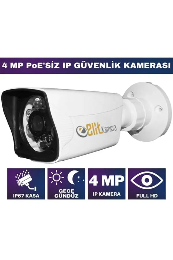 4 MP IP Bullet Kamera 3.6mm 5MP Sony Lens POESİZ