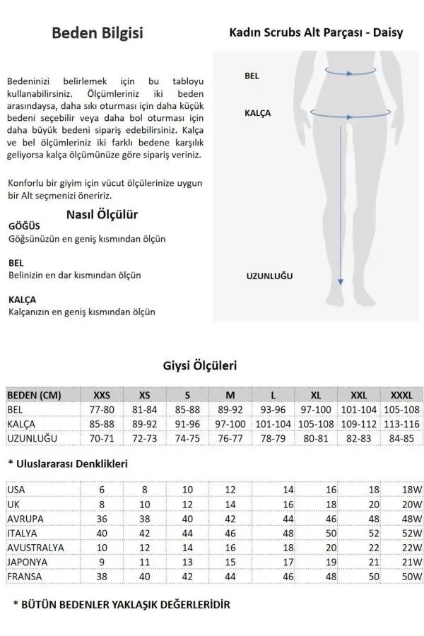 Daisy Medikal Giyim Scrubs Cerrahi Takım Doktor Hemşire Likralı Hastane Üniforması