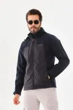 Su Geçirmez Garnili Kapşonlu Softshell Mont