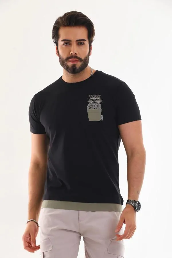 Rakun Nakışlı T-Shirt