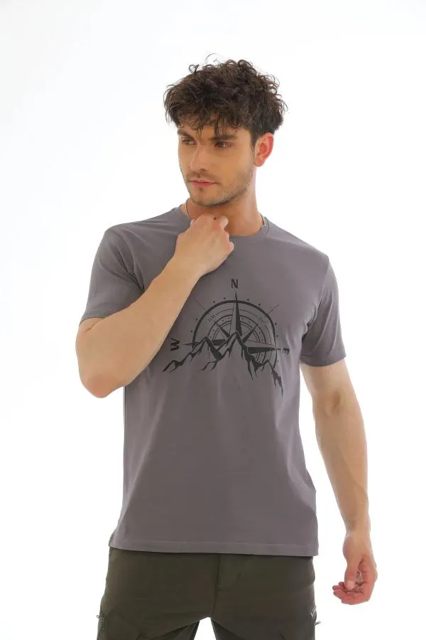 Pusula Baskılı T-Shirt