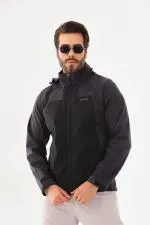 Su Geçirmez Garnili Kapşonlu Softshell Mont