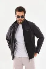 Su Geçirmez Garnili Kapşonlu Softshell Mont