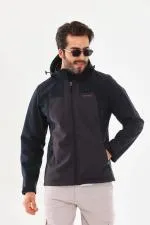 Su Geçirmez Garnili Kapşonlu Softshell Mont