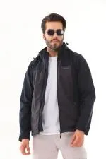 Su Geçirmez Garnili Kapşonlu Softshell Mont