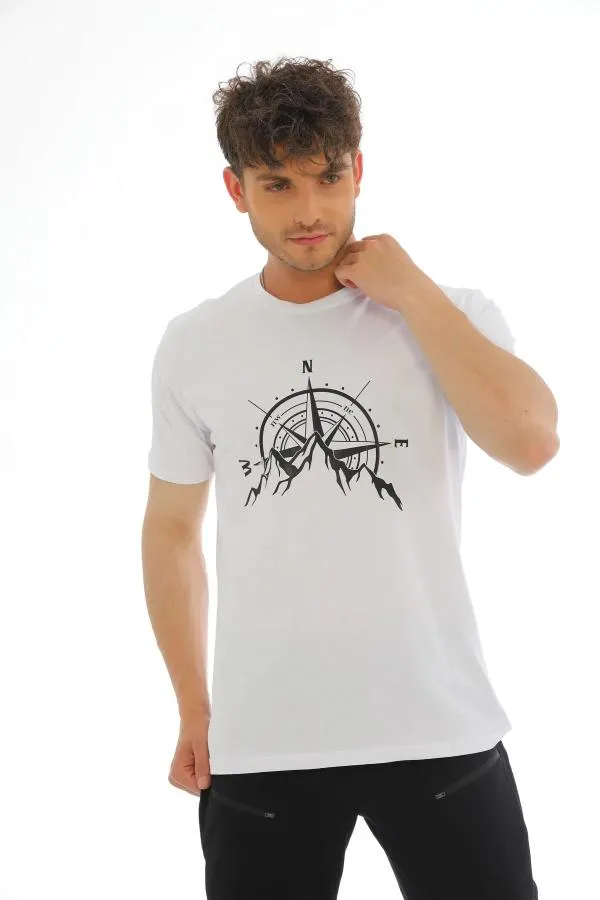 Pusula Baskılı T-Shirt