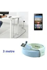 Turkcell T80 Uyumlu 3 Metre Micro Usb Şarj Ve Data Kablosu