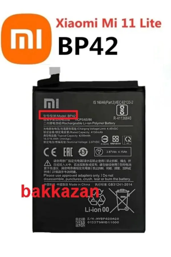 Xiaomi Mi11 Lite BP42 BATARYA PİL 4250 mAh