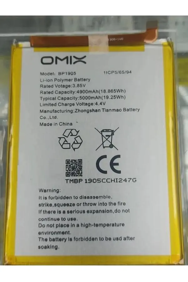 Omix X600 Batarya Pil Bp1905 5000 Mah