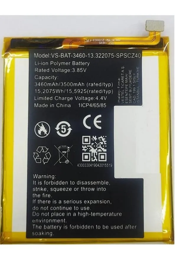 Vestel Venüs Z40 Için Batarya Pil 3500 Mah