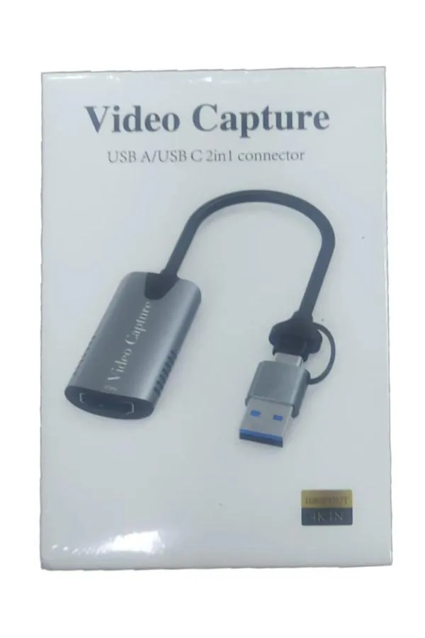 4K Video yakalama kartı 1080P HDMI-PS4 PS5 bilgisayar canlı akış kaydı için USB/TYPE-C Adaptör