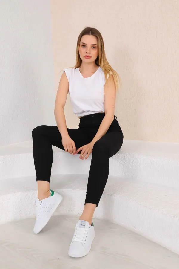 Günlük Bağcıklı Kısa Bilekli Şık Rahat Hafif Ortopedik Sneaker Unisex Spor Ayakkabı Beyaz-yeşil-beya