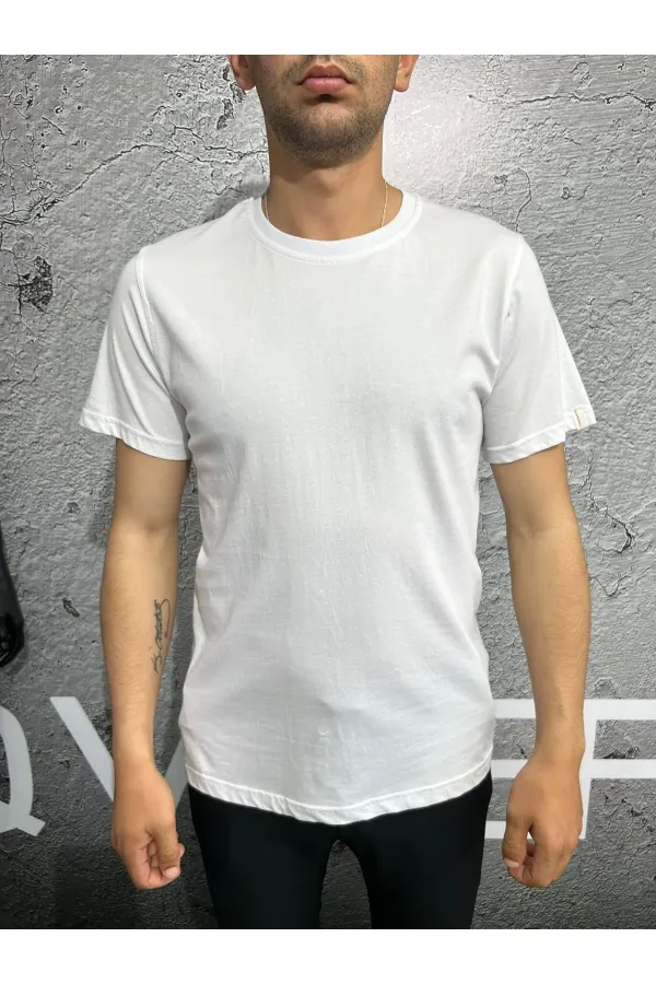 T-shirt Basic Bisiklet Yakalı