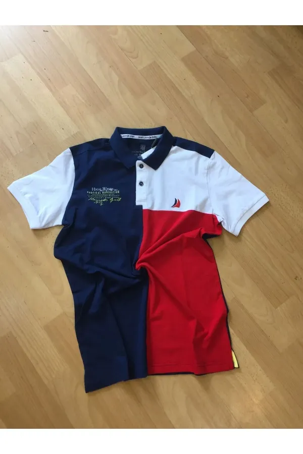 Polo Yaka Parçalı Sport T-shirt