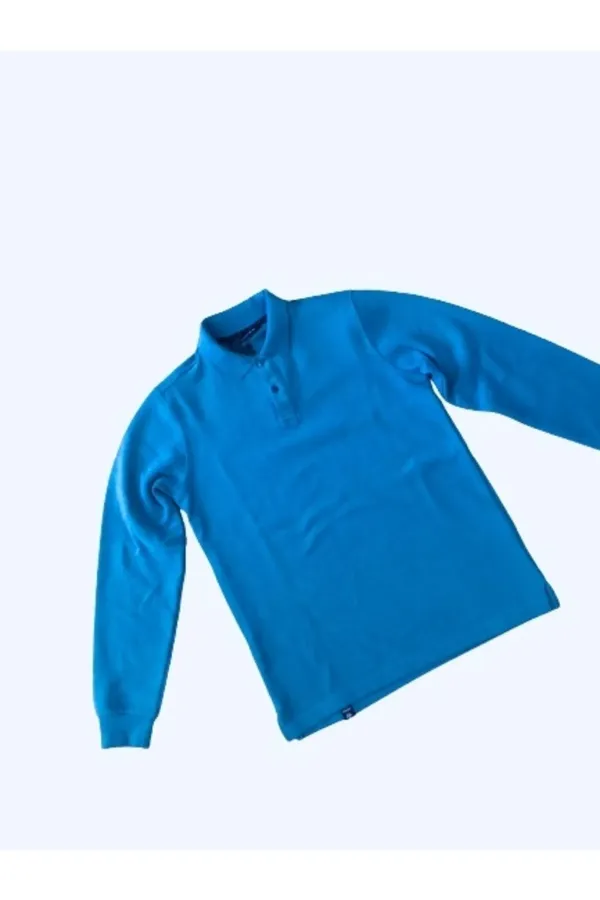 Polo Yaka Yırtmaçlı Clasic Sweatshırt