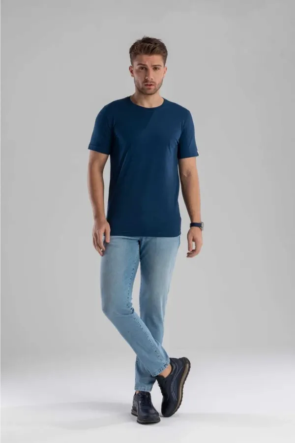 T-shirt Basic Bisiklet Yakalı