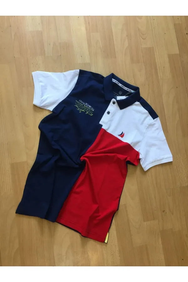 Polo Yaka Parçalı Sport T-shirt