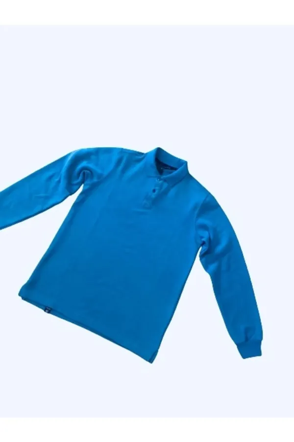 Polo Yaka Yırtmaçlı Clasic Sweatshırt